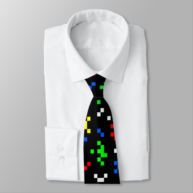 Retro 8-bitars grafikmönster för TV-spel Slips (Bunden)