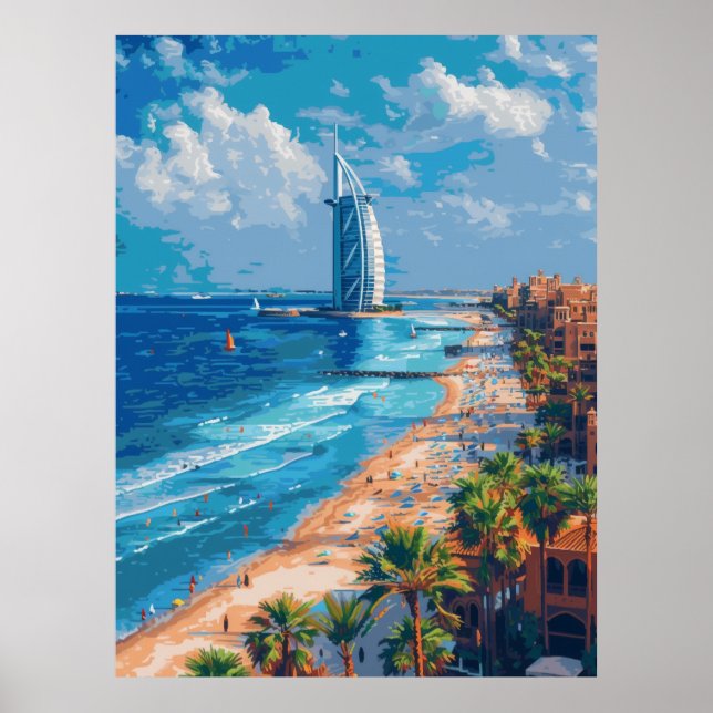 Retro 8-bitars Isometric Pixel Art Poster - "B" Le (Framsidan)