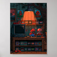 Retro 8-bitars pixelkonst spelrum 