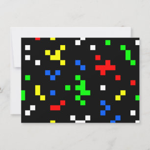 Retro 8-bitars videospelsgrafik Mönster Inbjudningar