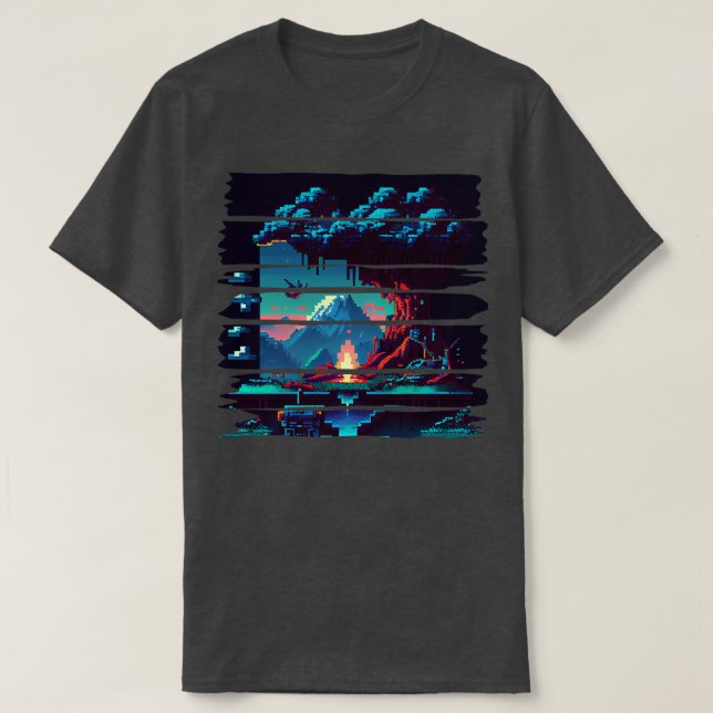 Retro 8-bitarskonst t shirt (Design framsida)