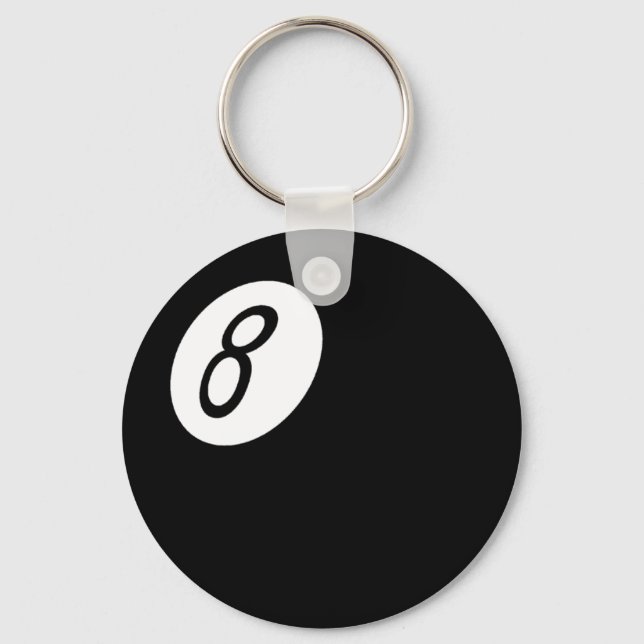Retro 8-Boll Nyckelring (Framsida)
