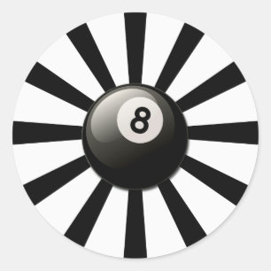 RETRO 8 BOLL RUNT KLISTERMÄRKE