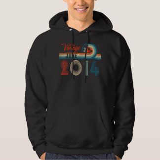 Retro 8 Vintage på födelsedagen juni 2014 8 år gam Hoodie