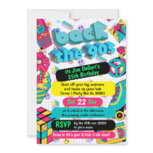 Retro 90- Funky Neon Glow Disco Birthday