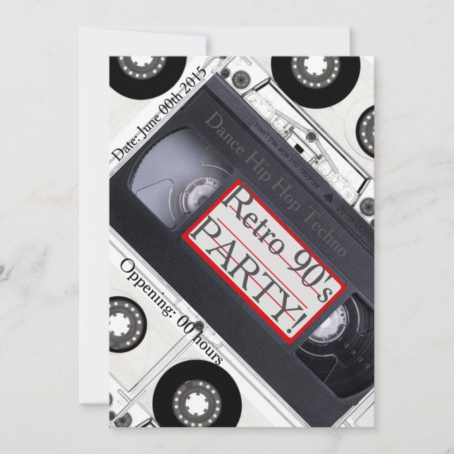 Retro 90:s inbjudan om teknisk täckning (Framsida)