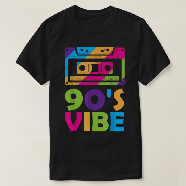 Retro 90’s Vibe Cassette Design T Shirt (Design framsida)