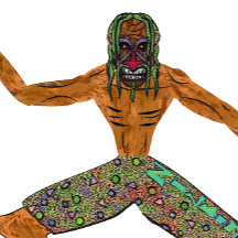 Retro 90-tal Busig Tiki Surfing Tecknad Film