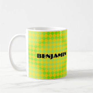 Retro 90-tal Citrongul Limegrön Harlekin Kaffe Kaffemugg