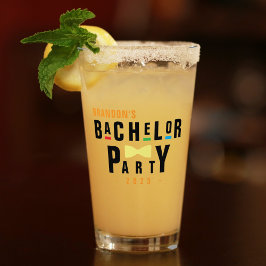 Retro 90-tal Färgglad slips Sjungkarlens fest Glaskopp