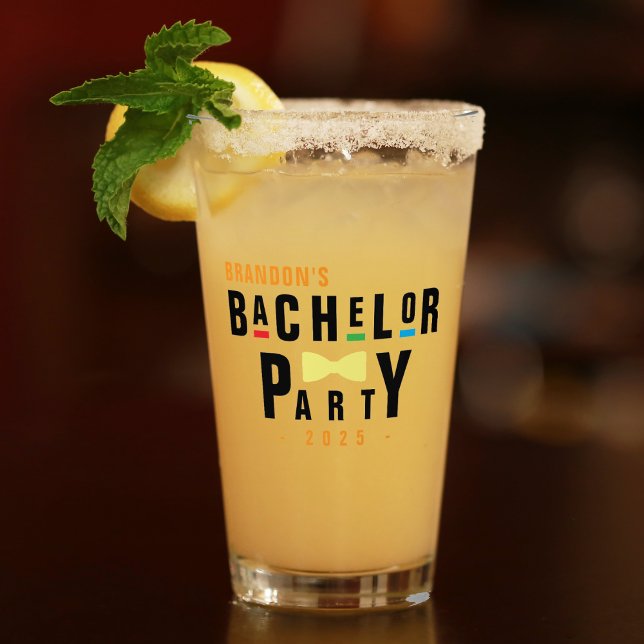 Retro 90-tal Färgstark slips Sjungkarlens fest Glaskopp (Skapare uppladdad)