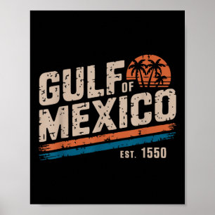 Retro 90-tal Mexikanska golfen Amerika Est 2025 So Poster