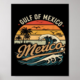 Retro 90-tal Mexikanska golfen Amerika Est 2025 So Poster