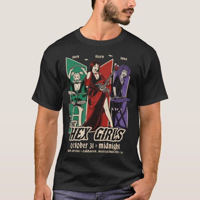 Retro 90-tal Spöklik tjej retro T Shirt (Framsida)