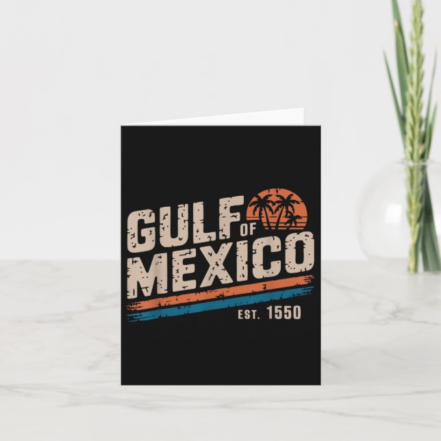 Retro 90-talet Bukt i USA Est 2025 Sunset Beac Kort (Framsida)