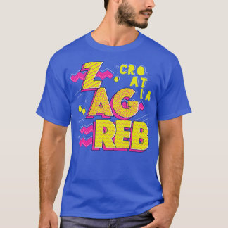 Retro 90-talet Zagreb Kroatien T Shirt