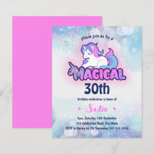Retro 90-talets inbjudan till Unicorn 30års födels