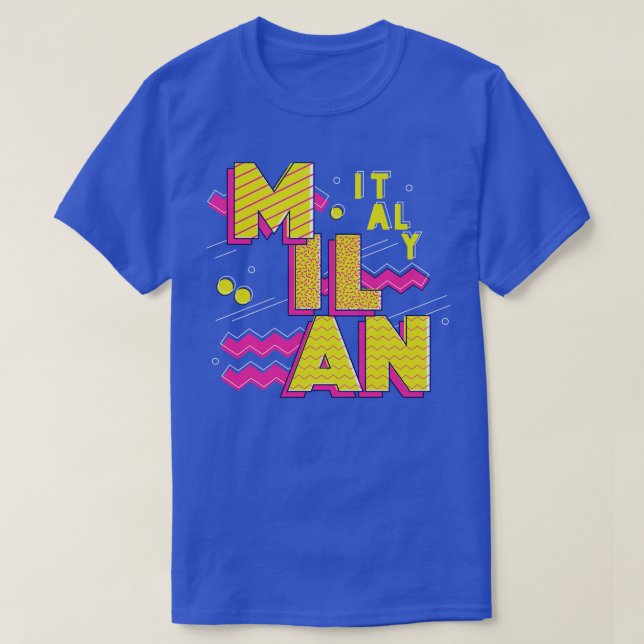 Retro 90-talets Milanos Italien T Shirt (Design framsida)