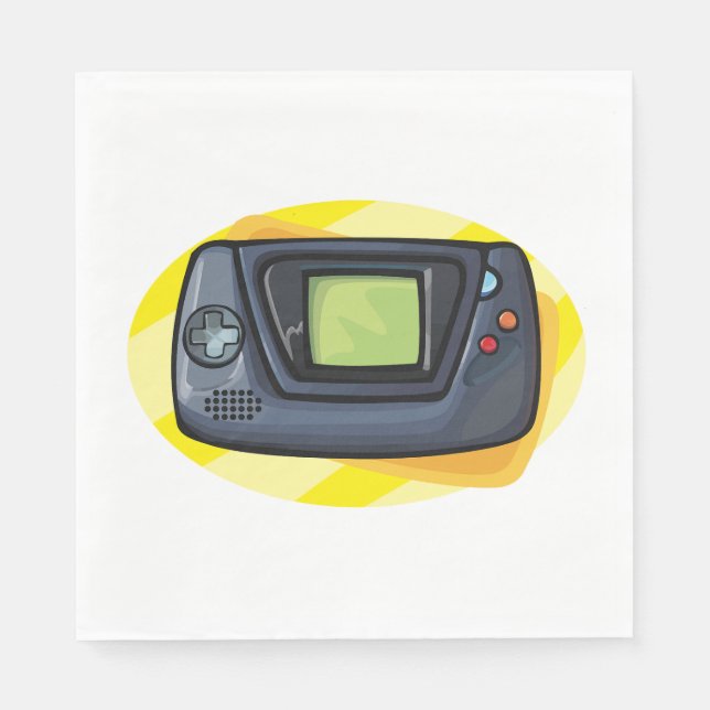 Retro 90-tals Handhållen Spelkonsol Gamer Pappersservett (Framsidan)