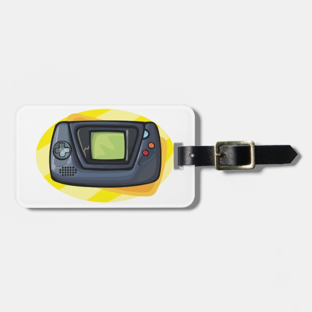 Retro 90-tals Handhållen Spelkonsoll Gamer Bagagebricka (Horisontell Framsida)