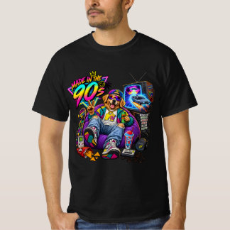 Retro 90-tals Hund T-Shirt-Tillverkad på 90-talet T Shirt
