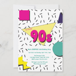 Retro 90-tals inbjudningsblock tema inbjudningar