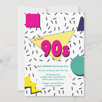 Retro 90-tals inbjudningsblock tema inbjudningar