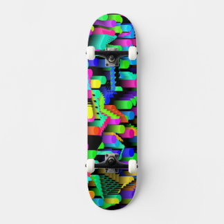 RETRO 90-TALSMÖNSTER MINI SKATEBOARD BRÄDA 18,5 CM
