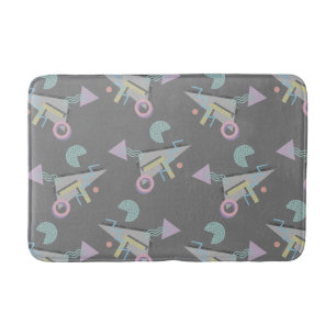 Retro 90s 90s Geometric Print Bath Mat Badrumsmatta