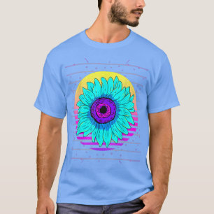 Retro 90s Art Garden Flower Blommar Vaporwave Sunf T Shirt