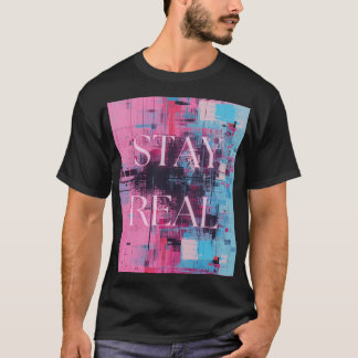 Retro 90s Black Unisex T-shirt Neon Stay Real