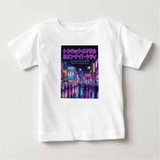 Retro 90s City Pop Night: Neon Tokyo & Osaka Rain T Shirt