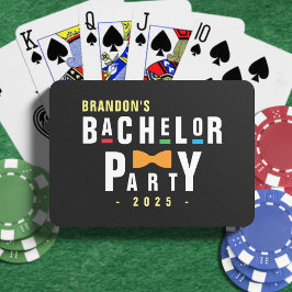 Retro 90s Färgglad slips Siltbröllop Svart Casinokort