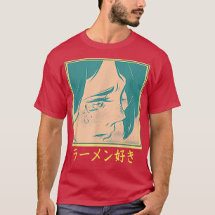 Retro 90s japansk Aesthetic Waifu Anime Graphic T Shirt