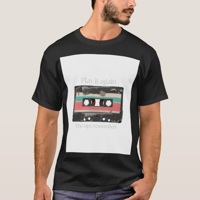 Retro 90s Music Black Streetwear T-shirt (Framsida)