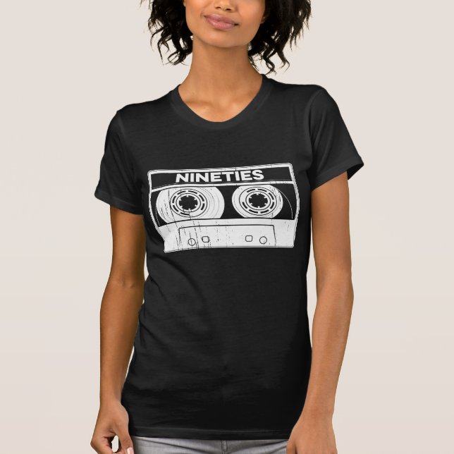 Retro 90s Music Radio Cassette Mixtape T Shirt (Framsida)