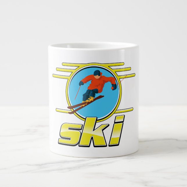 Retro 90s skidlogotyp jumbo mugg (Framsidan)