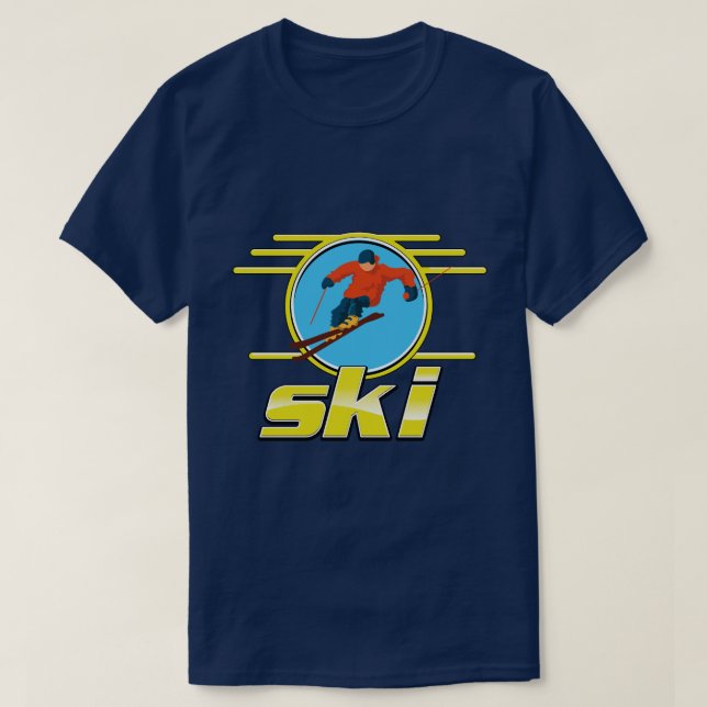 Retro 90s skidlogotyp t shirt (Design framsida)