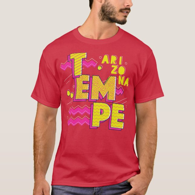 Retro 90s Tempe Arizona T Shirt (Framsida)