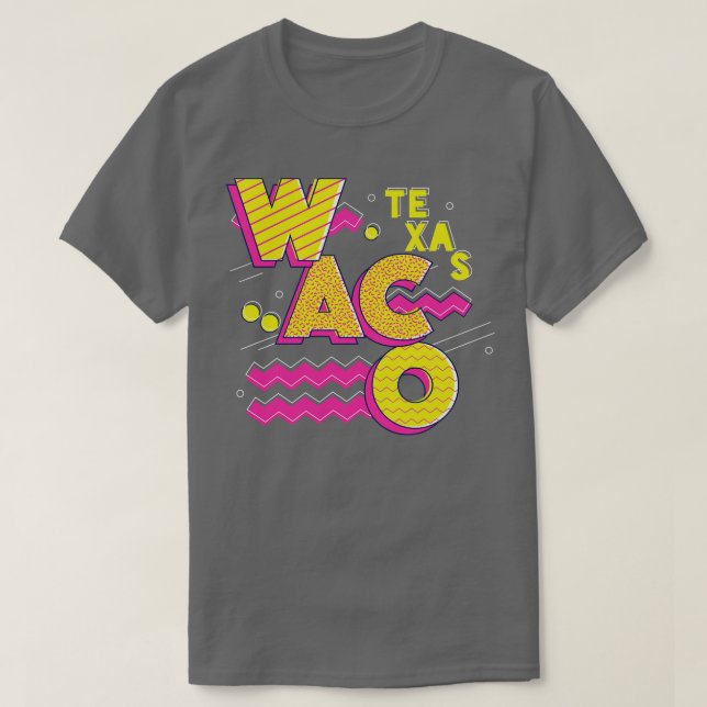 Retro 90s Waco Texas T Shirt (Design framsida)