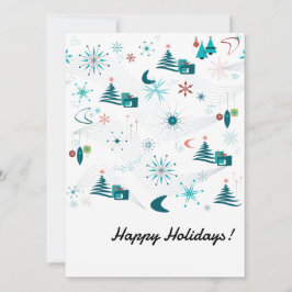 Retro A Go-Go Jul Platt Julkort