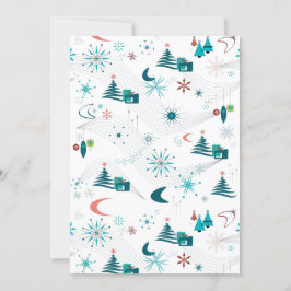 Retro A Go-Jul Inbjudningar