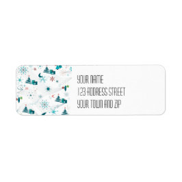 Retro A Go-Jul Returadress Etikett