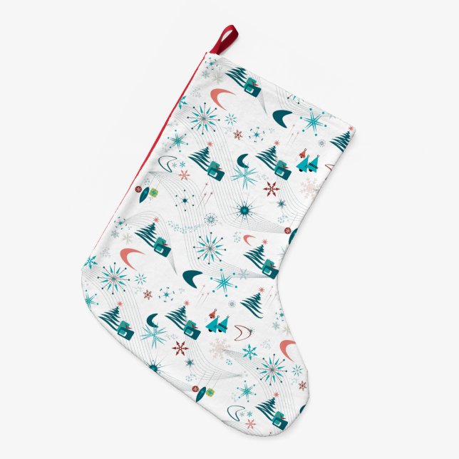 Retro A Go-Jul Stor Julstrumpa (Framsidan (Hängande))