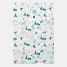 Retro A Go-Julköket Towels