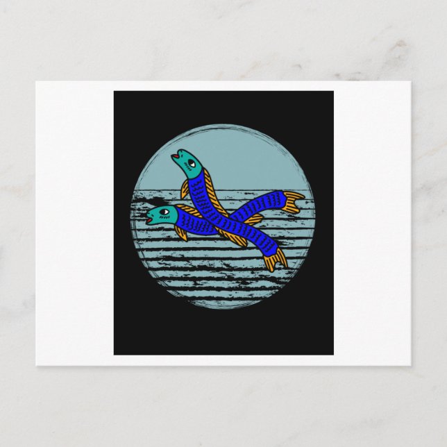 Retro Aal Fishing Hobby Vykort (Framsida)