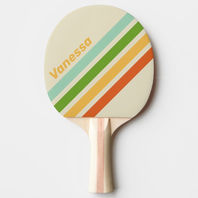 Retro ABC-gata med snedrandig markering och namn Pingisracket (Framsidan)