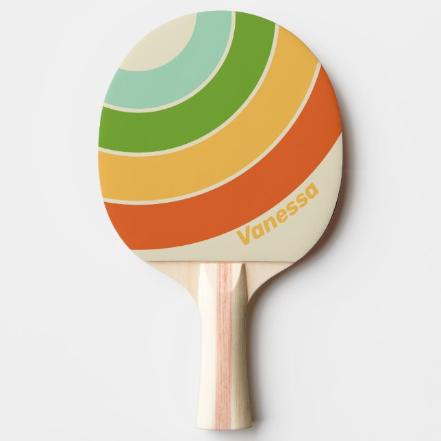 Retro ABC Gatu Cirkel Randig med Namn Pingisracket (Framsidan)