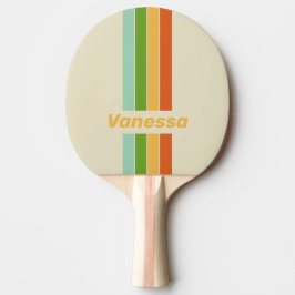 Retro ABC Gatu Pin Streckad med Namn Pingisracket