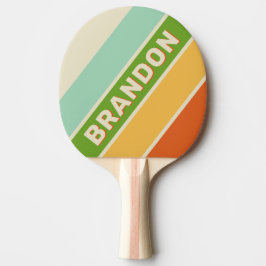 Retro ABC Street Bold Randig med namn Pingisracket